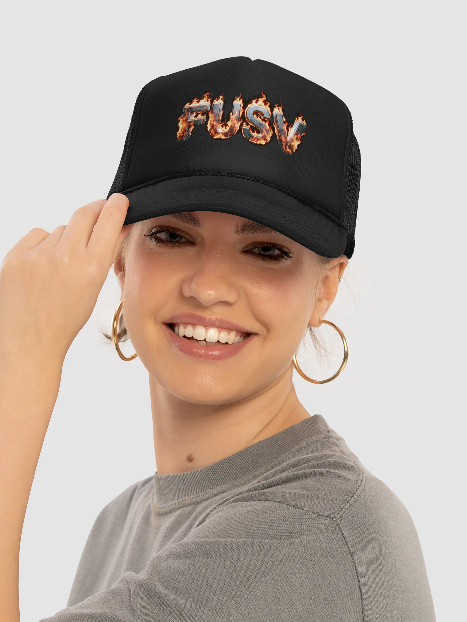 FUSV Flame Logo Foam Trucker Hat product image (29)