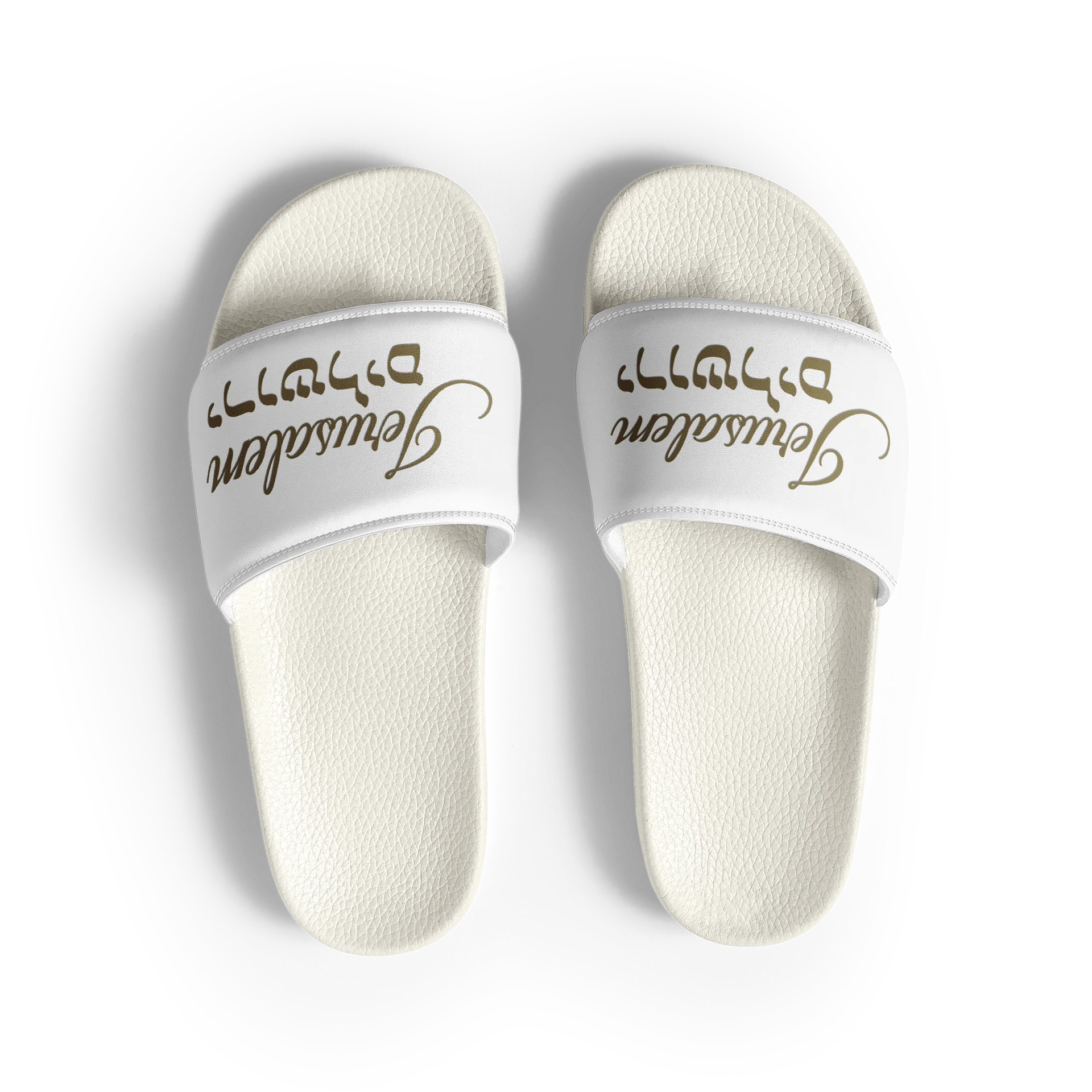 MEN'S JERUSALEM OF GOLD SLIDE SANDALS (Gold Letters) product image (4)