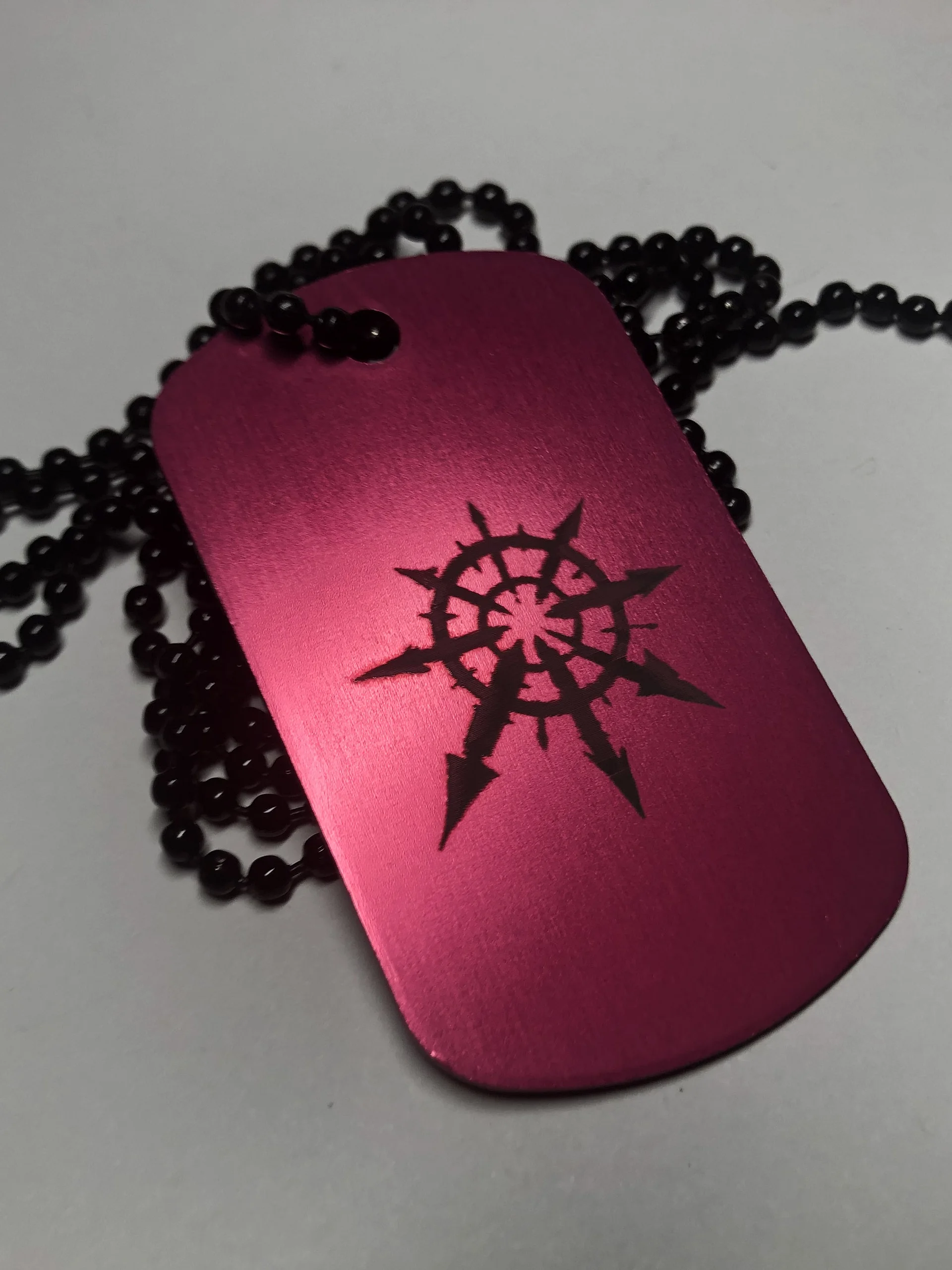 HERESY - Engraved Dog Tag Pendant Necklace product image (2)