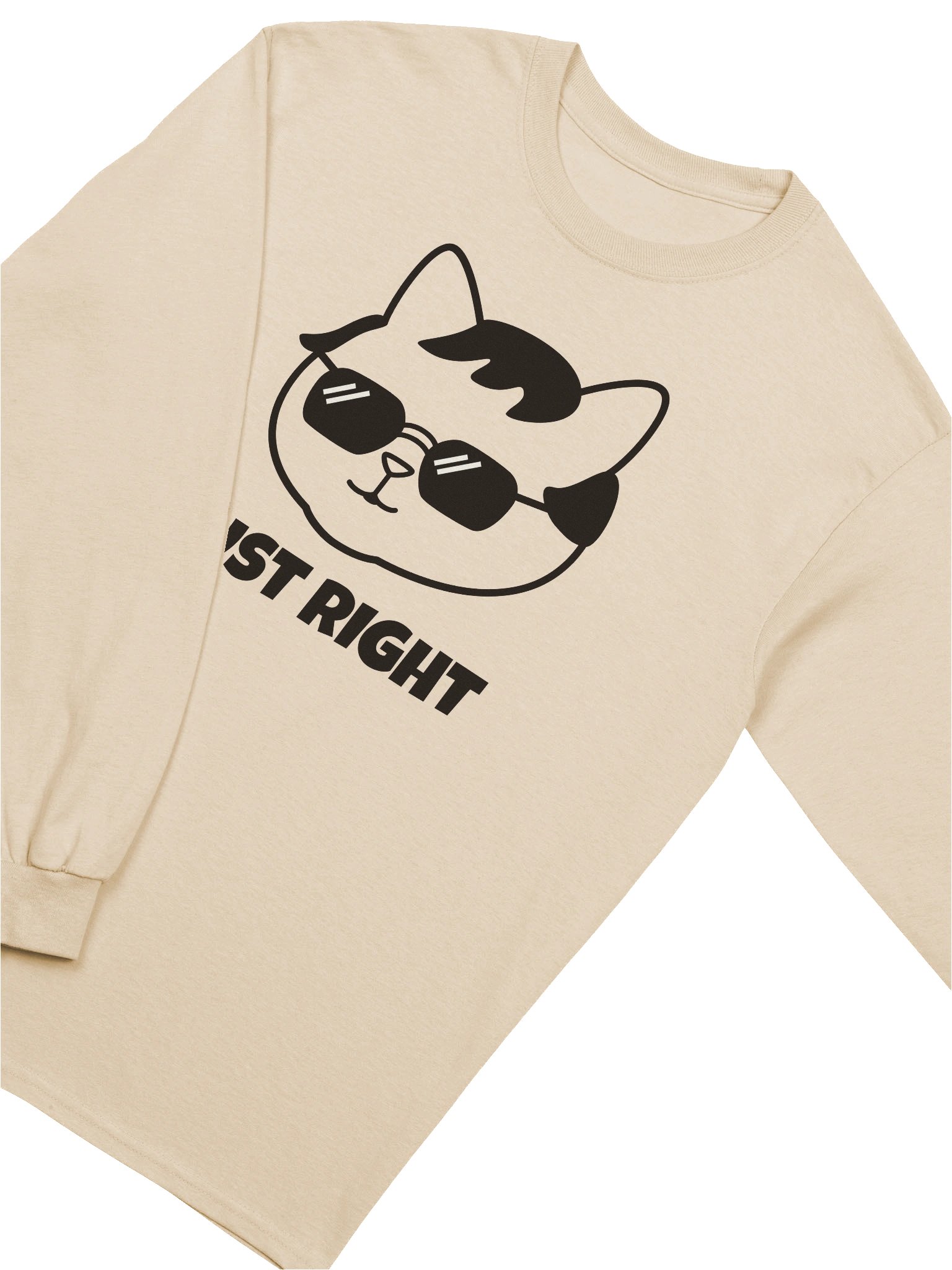 Goromi the Cat in Wig (JUST RIGHT) - Unisex Adult Long Sleeve T-shirt product image (7)