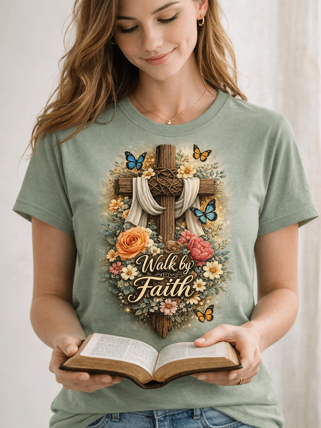 Walk by Faith Comfort T-Shirt | The Faithful Frog