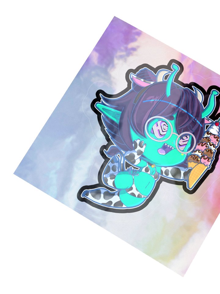 I Scream Chibi Kiss-Cut Holographic Sticker Classic Milk Edition product image (4)