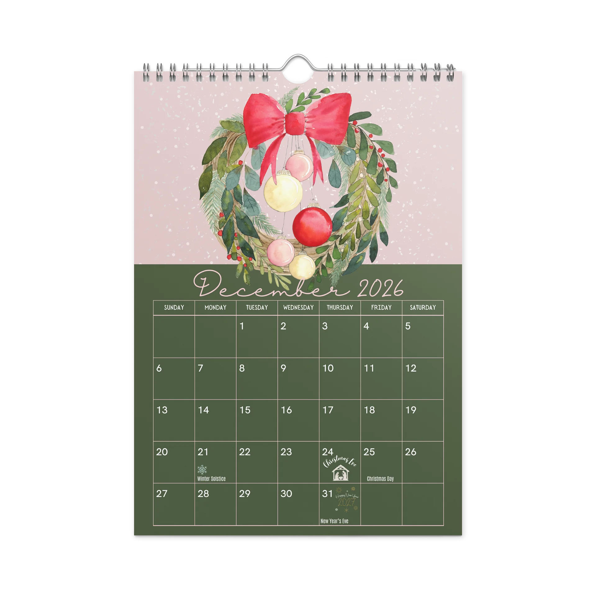 Bloom Through the Seasons: A Watercolor Calendar (July 2026 - June 2027) product image (8)