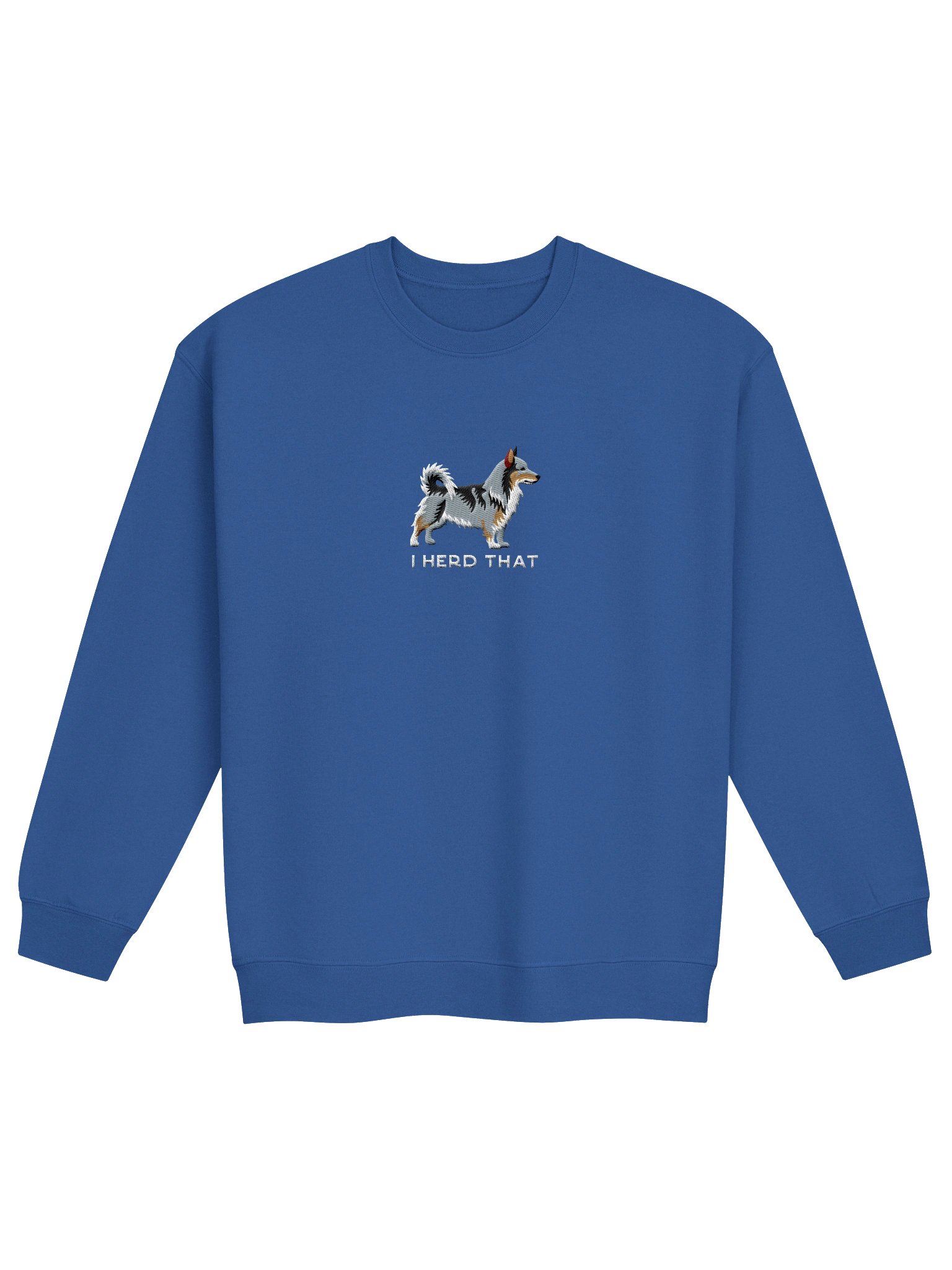 I Herd That Sweatshirt (Embroidered) of a Swedish Vallhund(Brownish Gray) product image (4)