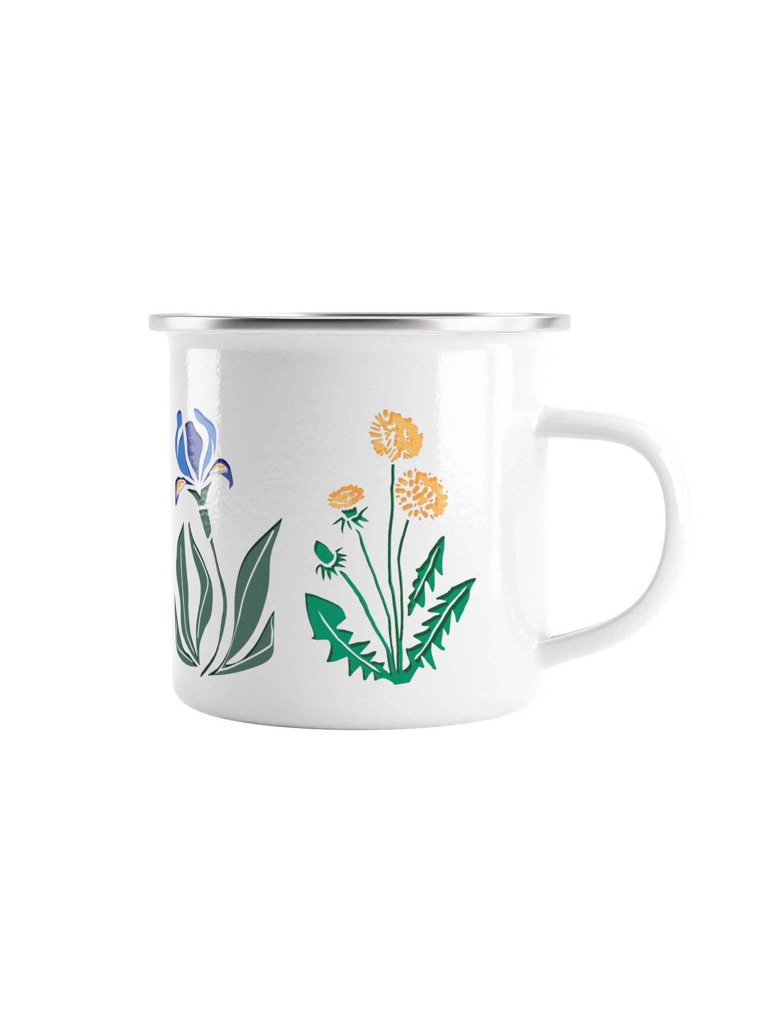 ENAMEL MUG FOUR FLOWERS product image (1)