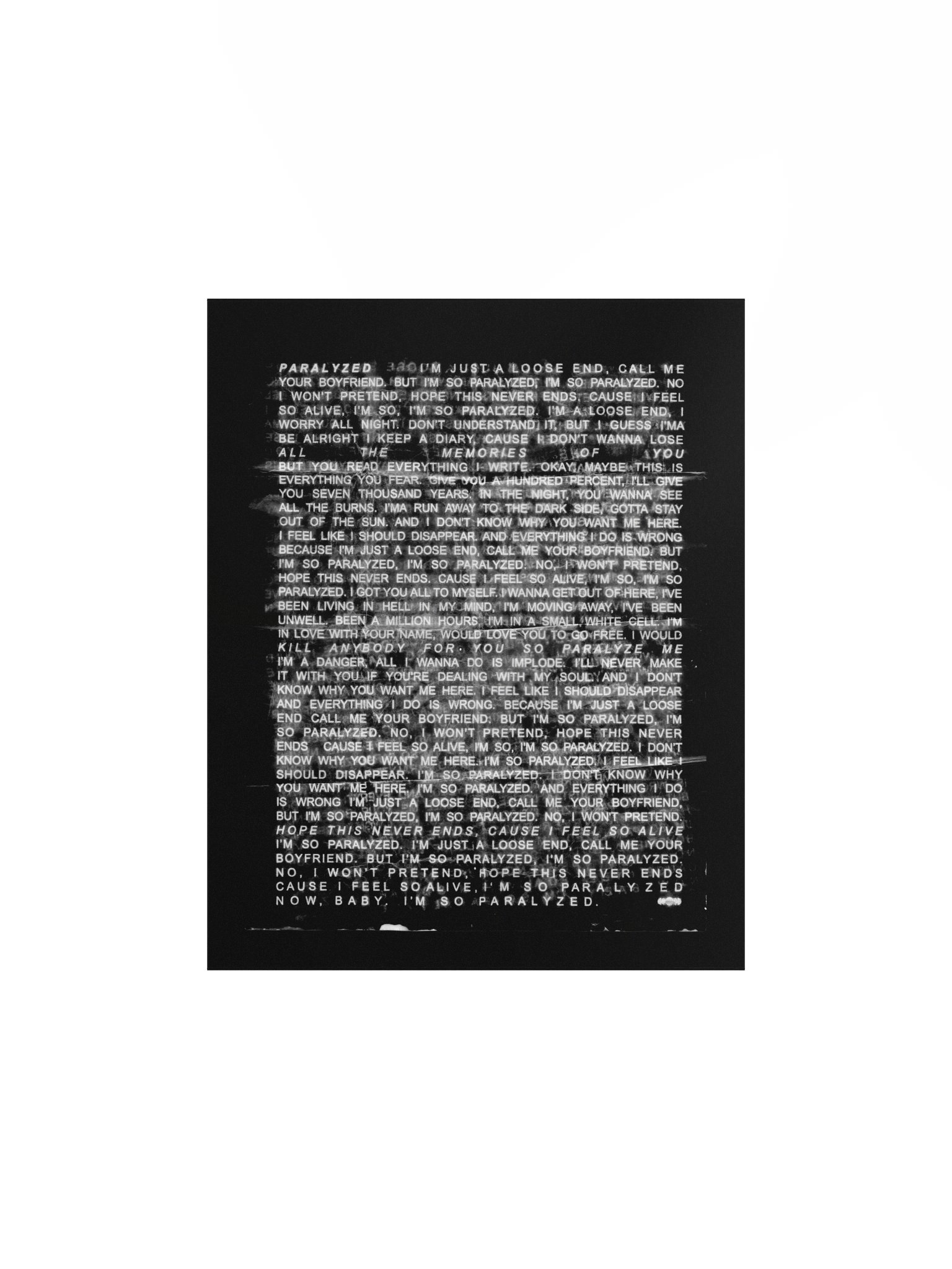 PARALYZED BLACKOUT POSTER product image (3)