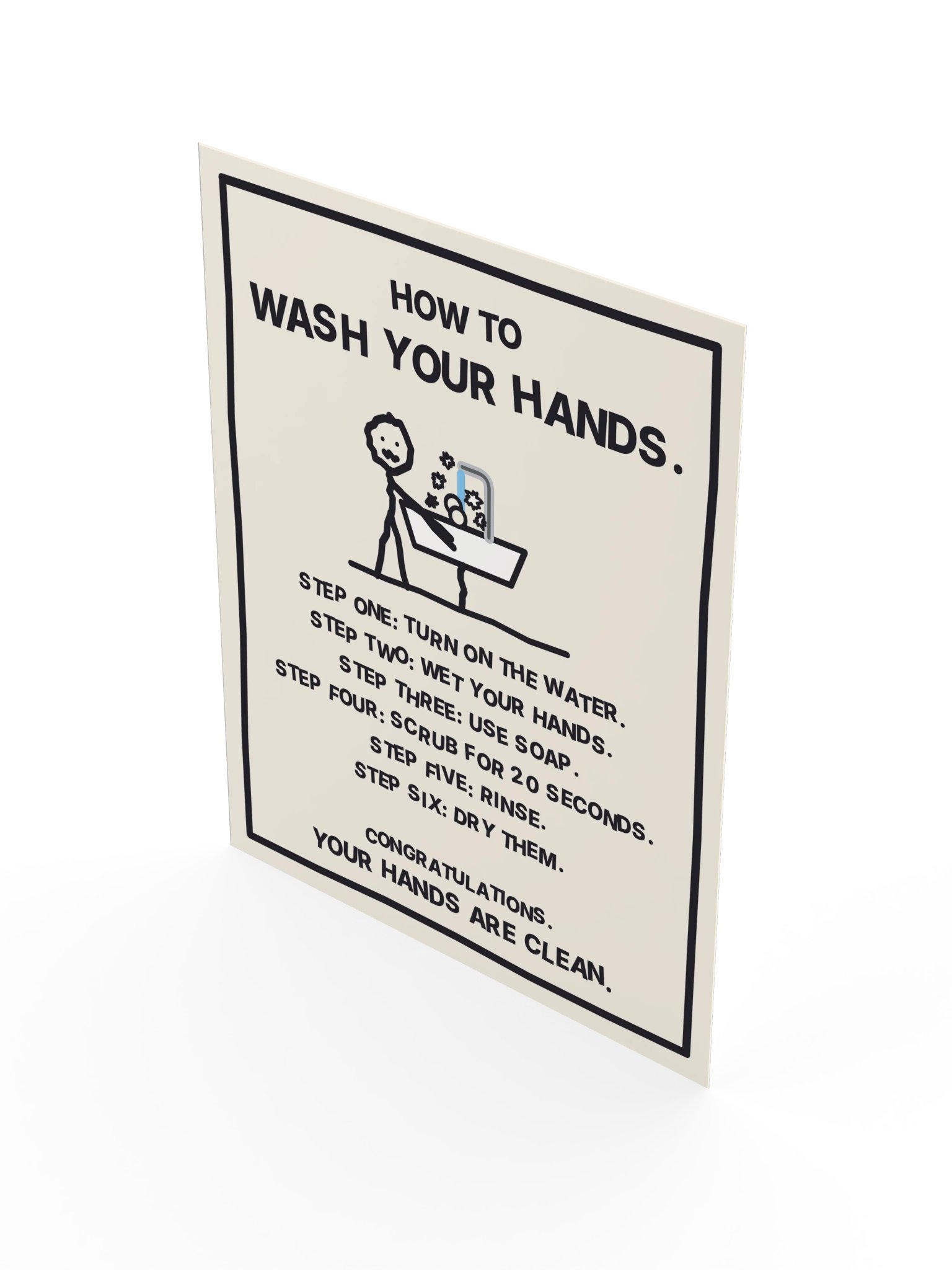 How to Wash Your Hands (Bathroom Sign) product image (17)