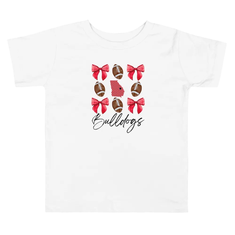 Toddler Girls Bulldogs Football T-Shirt (Homemade) product image (3)