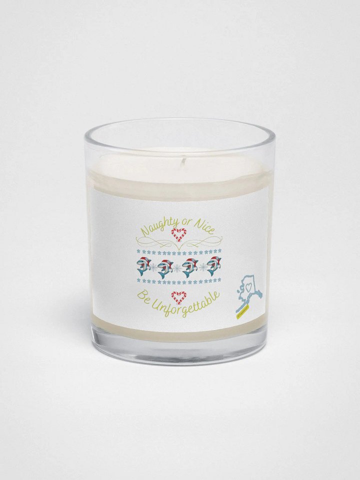 Naughty or Nice Soy Wax Candle In A Clear Glass Jar product image (1)