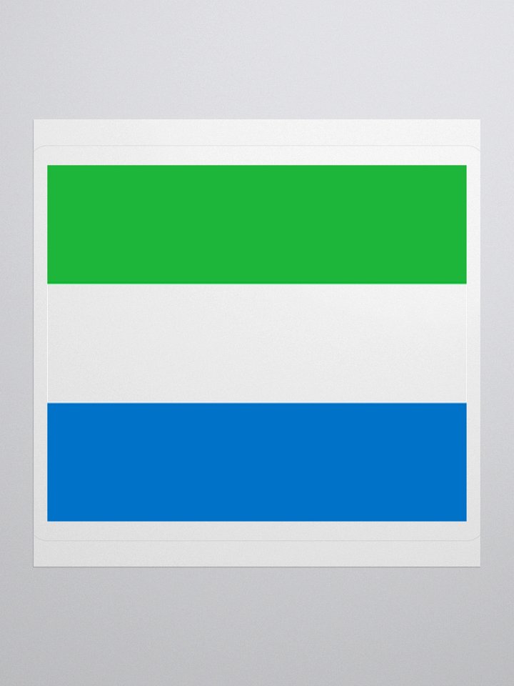Sierra Leone Flag Sticker - Durable Vinyl for Indoor Use - Multiple Sizes Available product image (2)