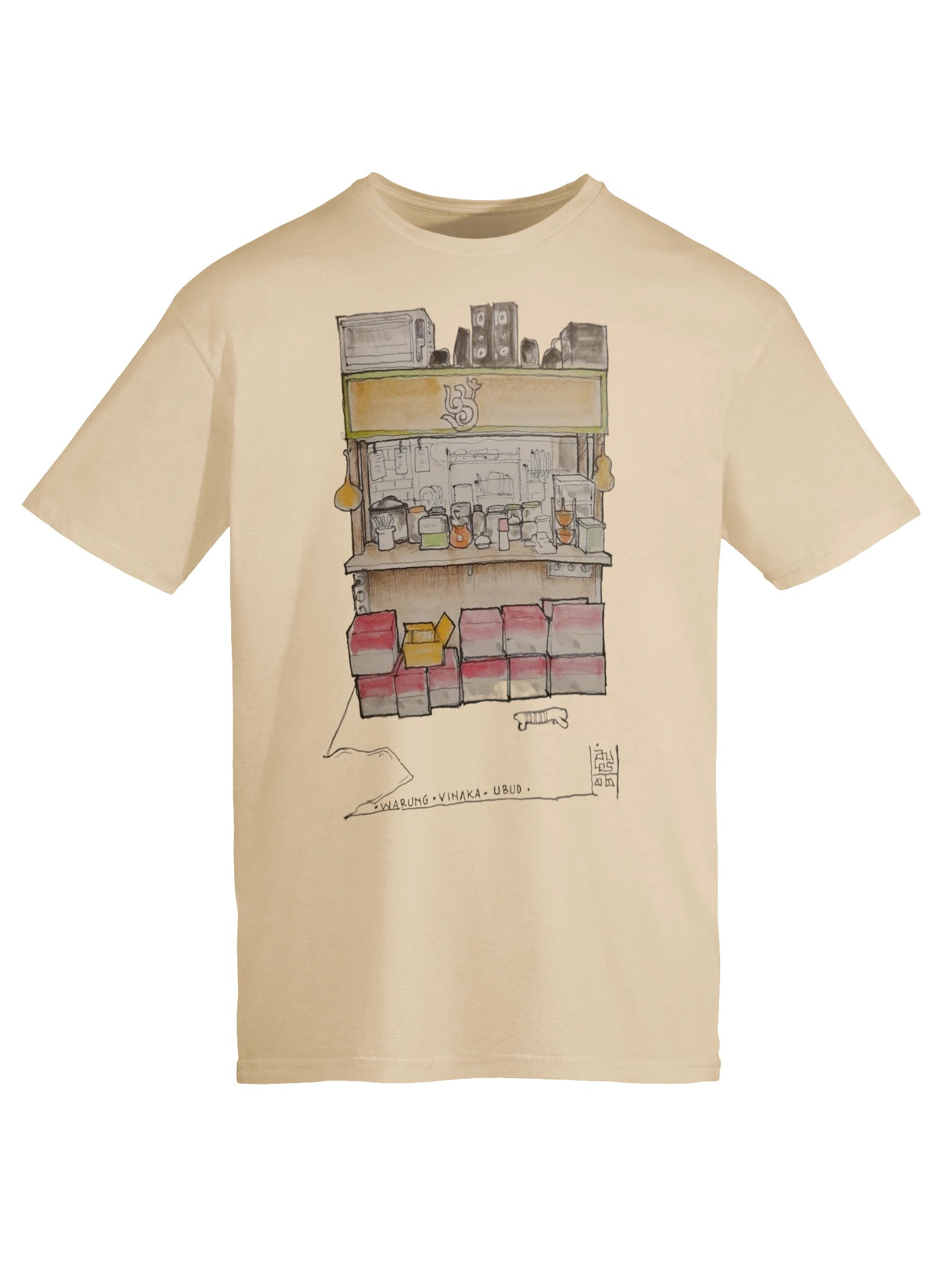 Ubud Warung | Hand-Drawn Bali Sketch T-Shirt product image (6)