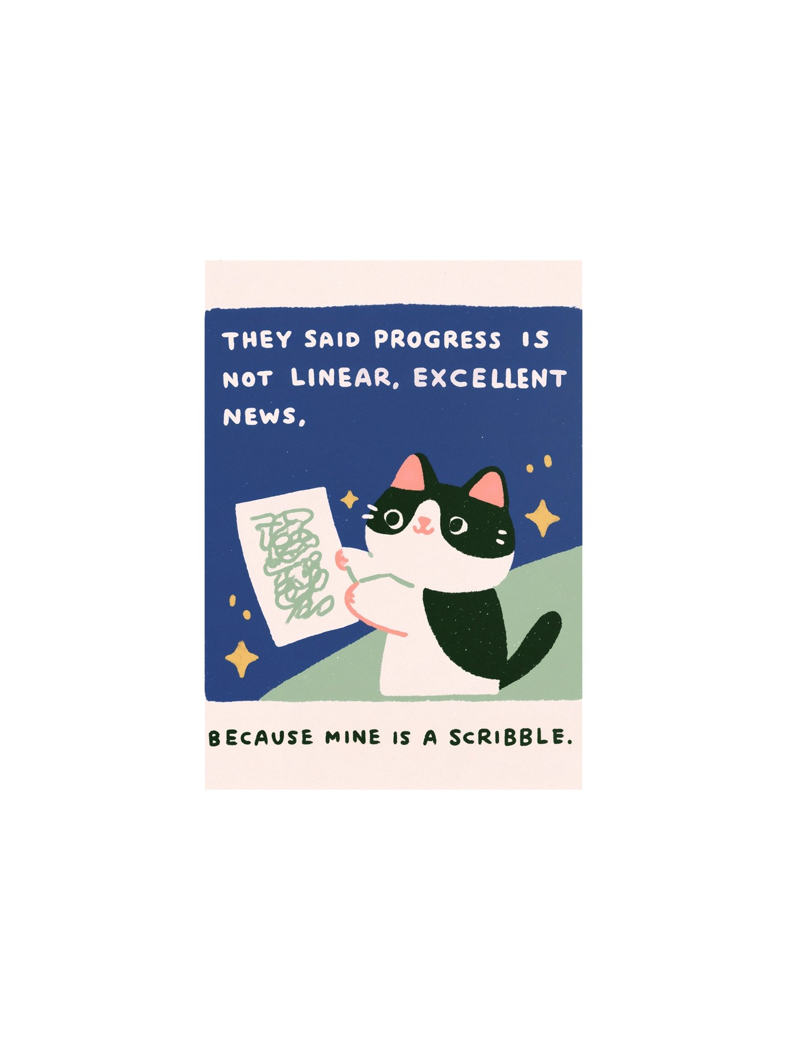 Progress Is a Scribble Cat Poster product image (3)