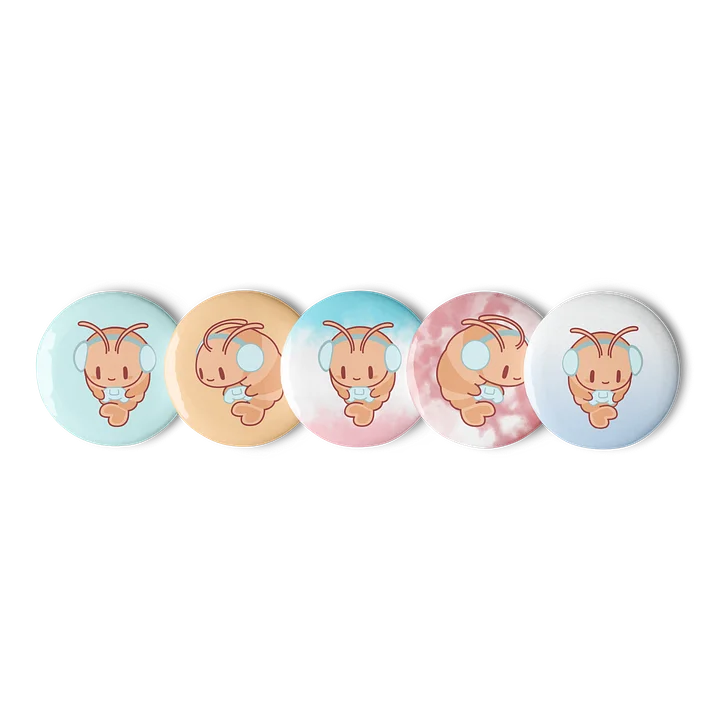 Shrimpy Gamer Pin Button Set product image (1)