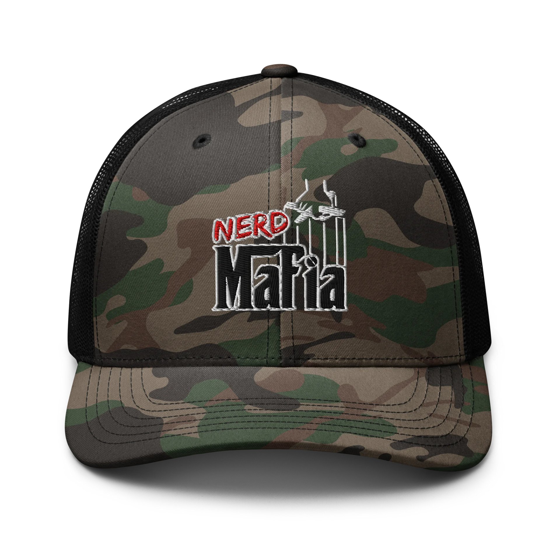 Nerd Mafia Cammo Trucker Hat product image (1)