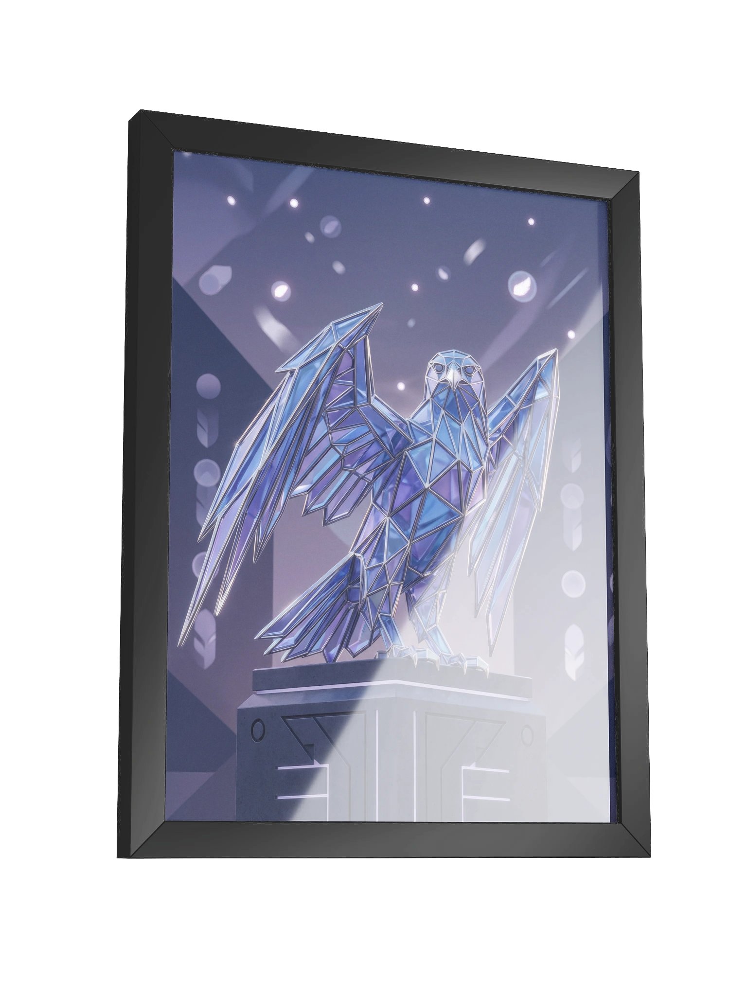 Geometric Metallic Falcon Framed Poster - Neo-Deco Wall Art product image (3)