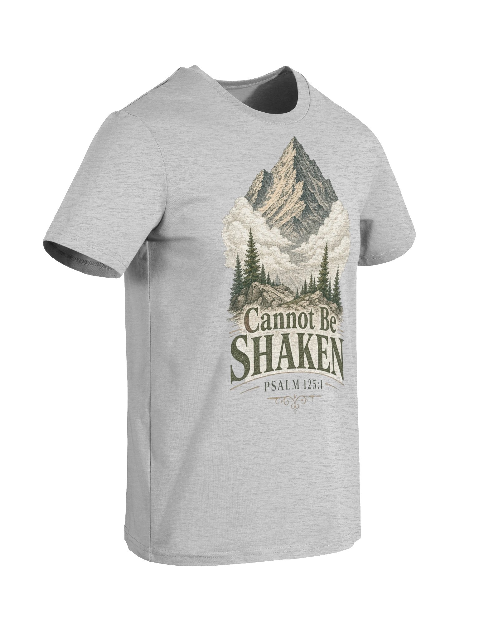 Psalm 125:1 Cannot Be Shaken Christian T-shirt product image (4)