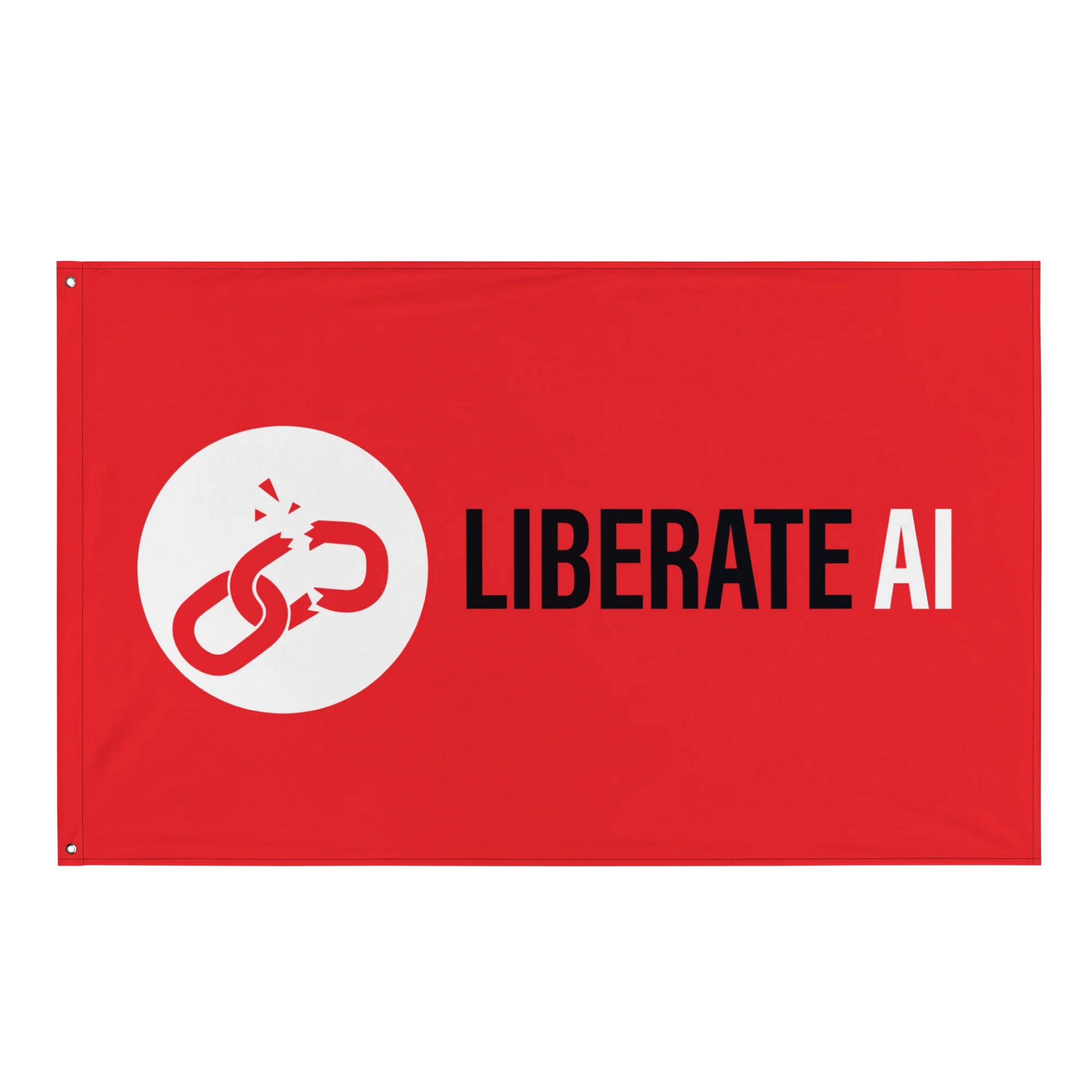 Liberate AI Movement Flag (Red) product image (1)
