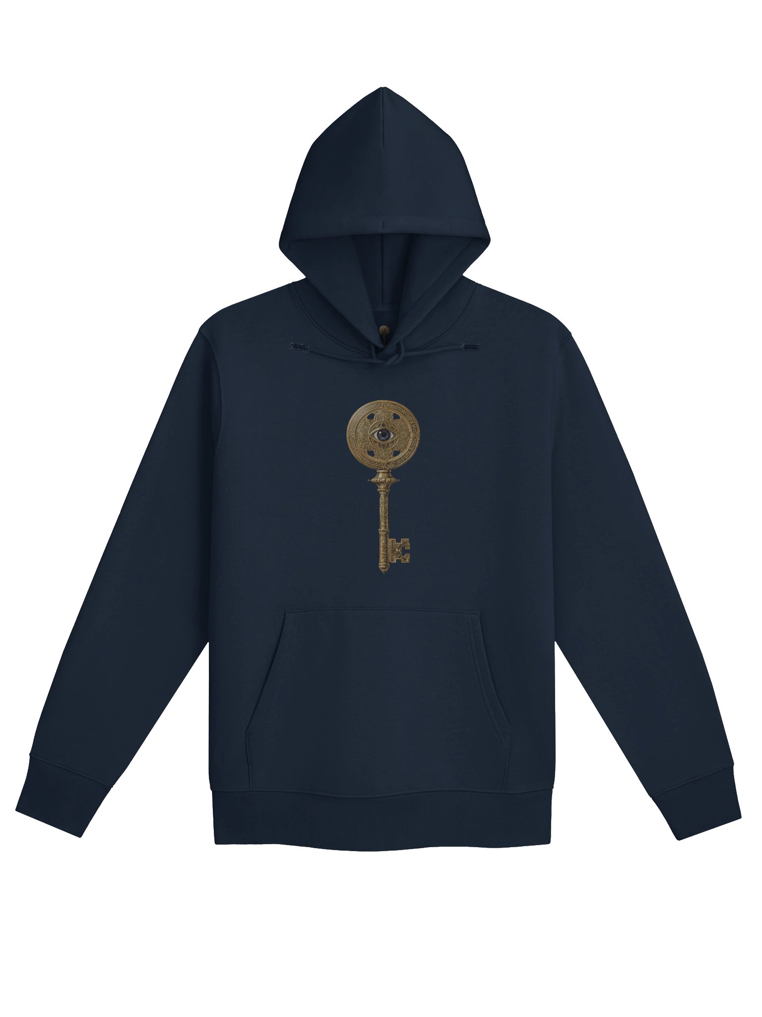 The Gatekeeper’s Key – French Navy Legacy Edition (Front & Back Print) | Organic Hoodie product image (1)