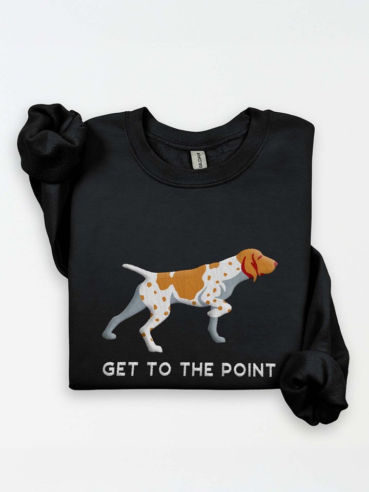 Get to the Point Sweatshirt (Embroidered) of a Bracco Italiano(Tan & White) product image (2)