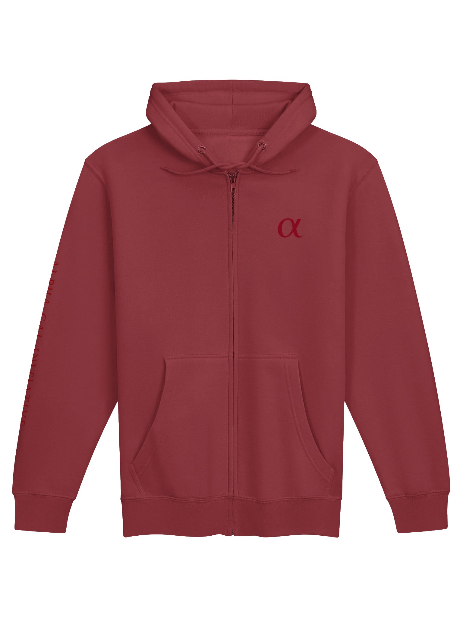 Burgundy / Oxblood Unisex Zip Hoodie product image (1)