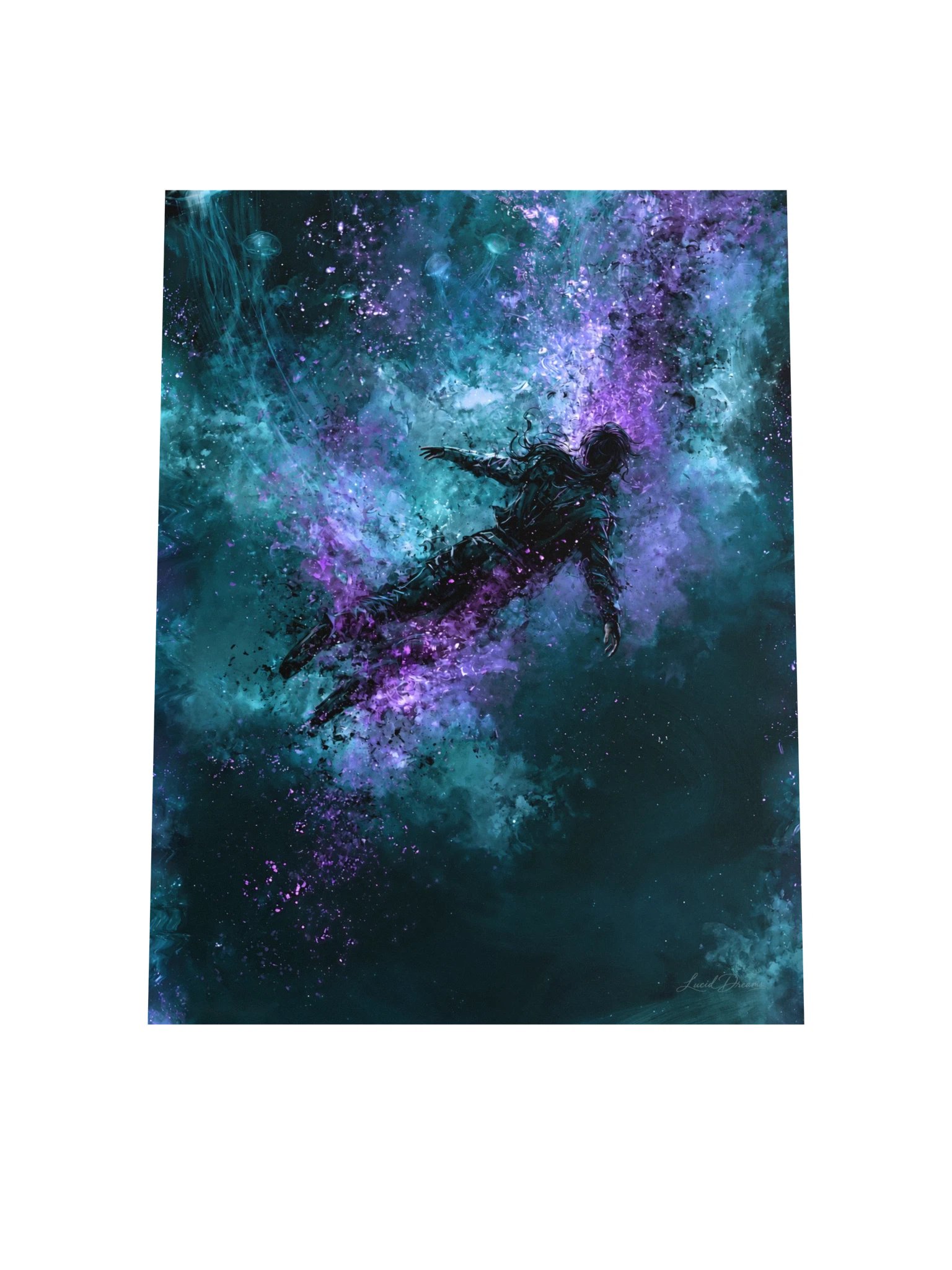Floating Cosmic Figure Art Print — Where Gravity Ends product image (4)