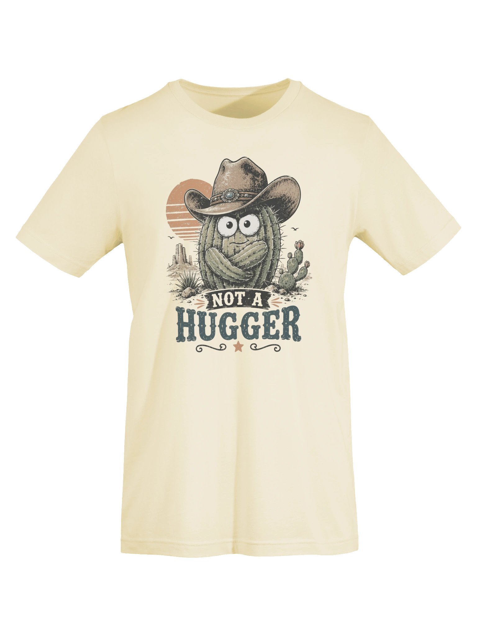 Not a Hugger Cactus Cowboy T-Shirt | Funny Western Tee product image (35)