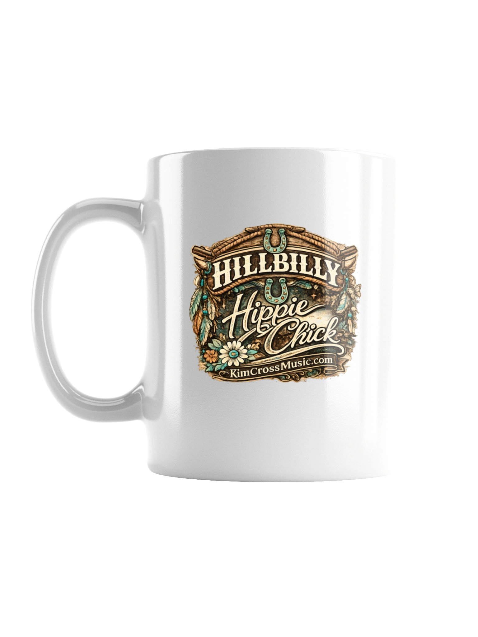 Hillbilly Hippie Chick White Coffee Mug product image (2)