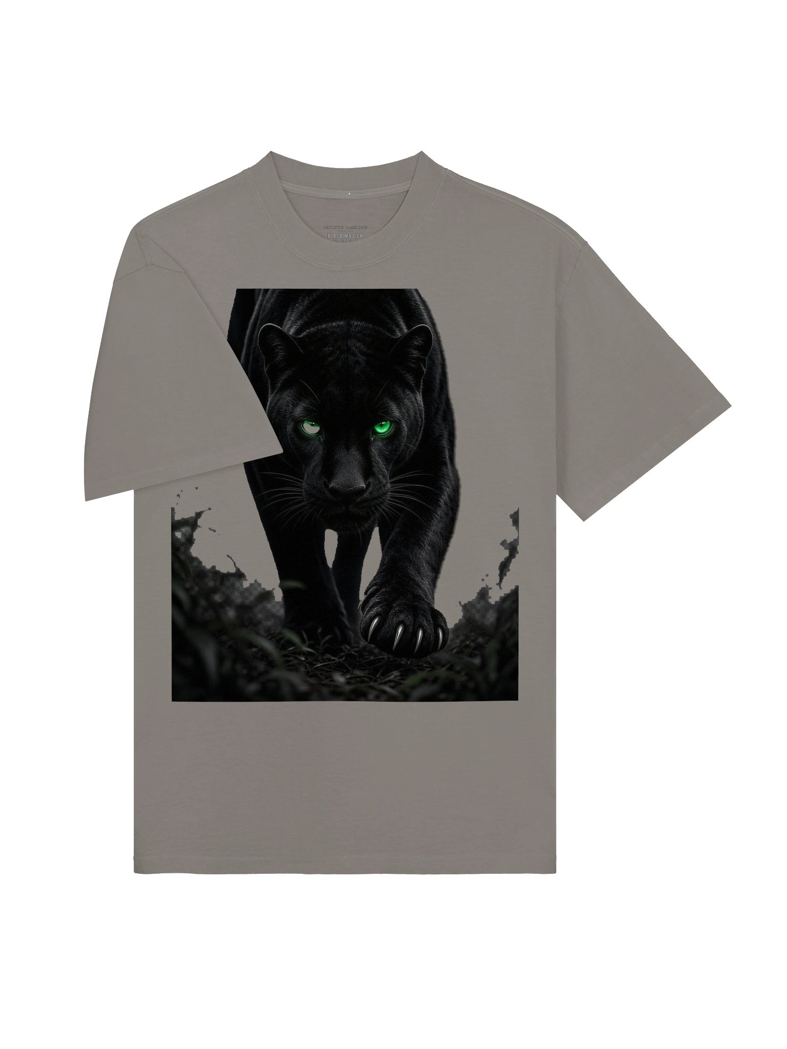 BLACK CAT BLACK MAGICK FADED GRAY TEE product image (3)