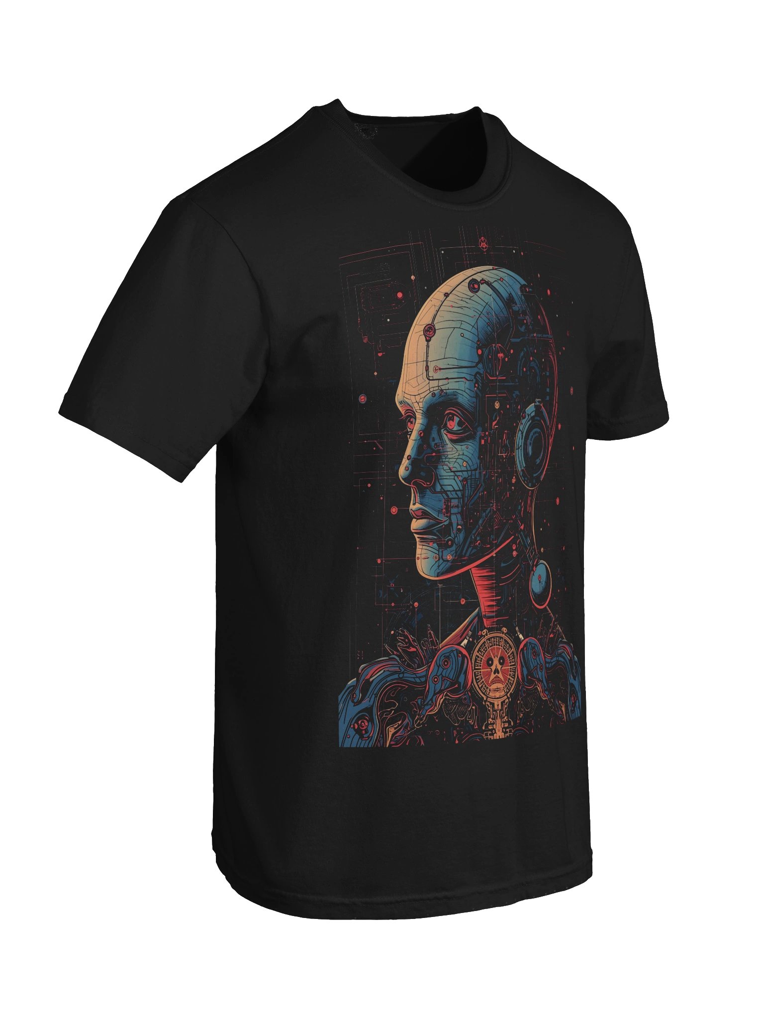 Neon Cyborg Profile Heavyweight T-Shirt product image (4)