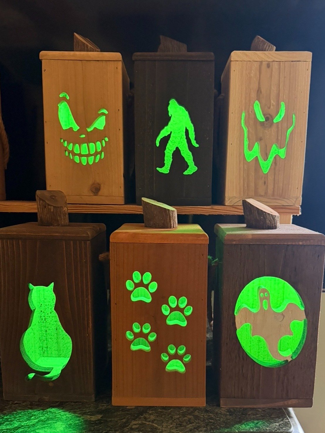 Handcrafted Cedar Glow Lantern | Choose Your Design product image (3)