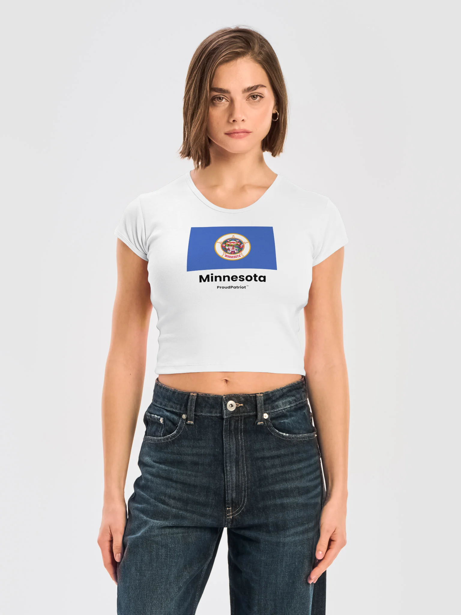 Minnesota Women's Ribbed Baby Tee Crop Top product image (1)