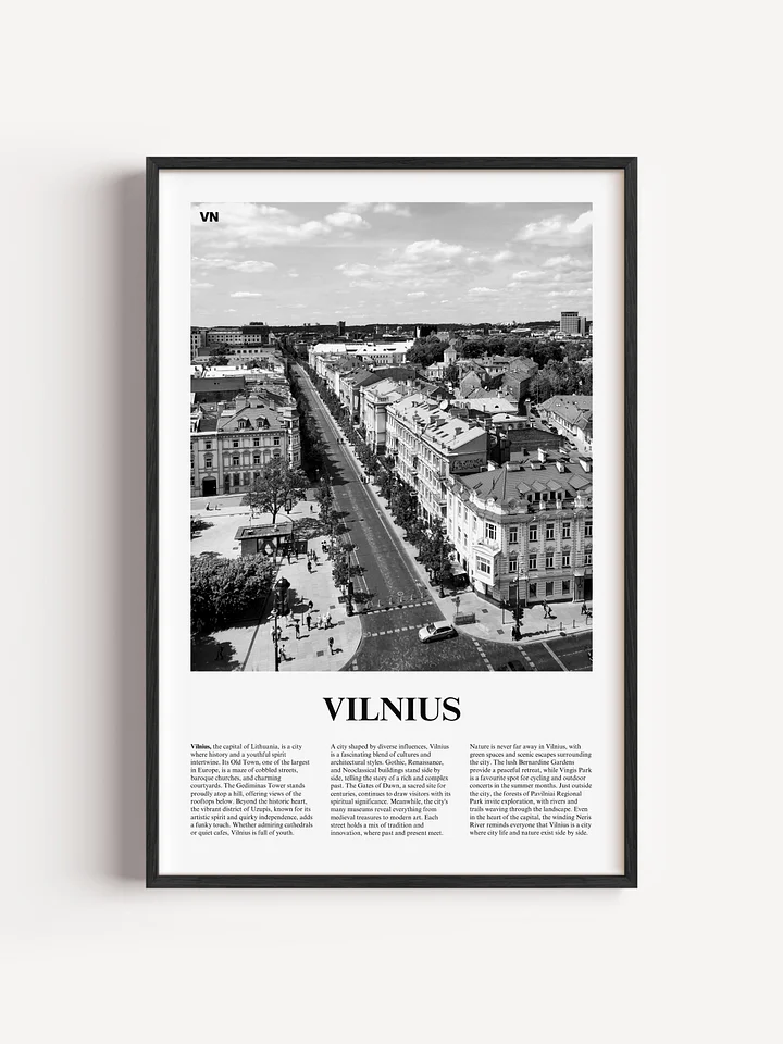 Vilnius 01 Newspaper Poster | Framed product image (9)