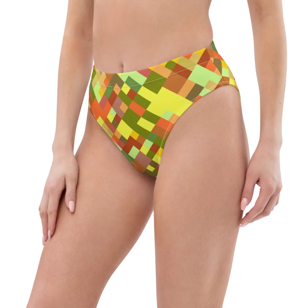 Colorful Mosaic Pattern Design High Waisted Bikini Bottom - v2 product image (7)
