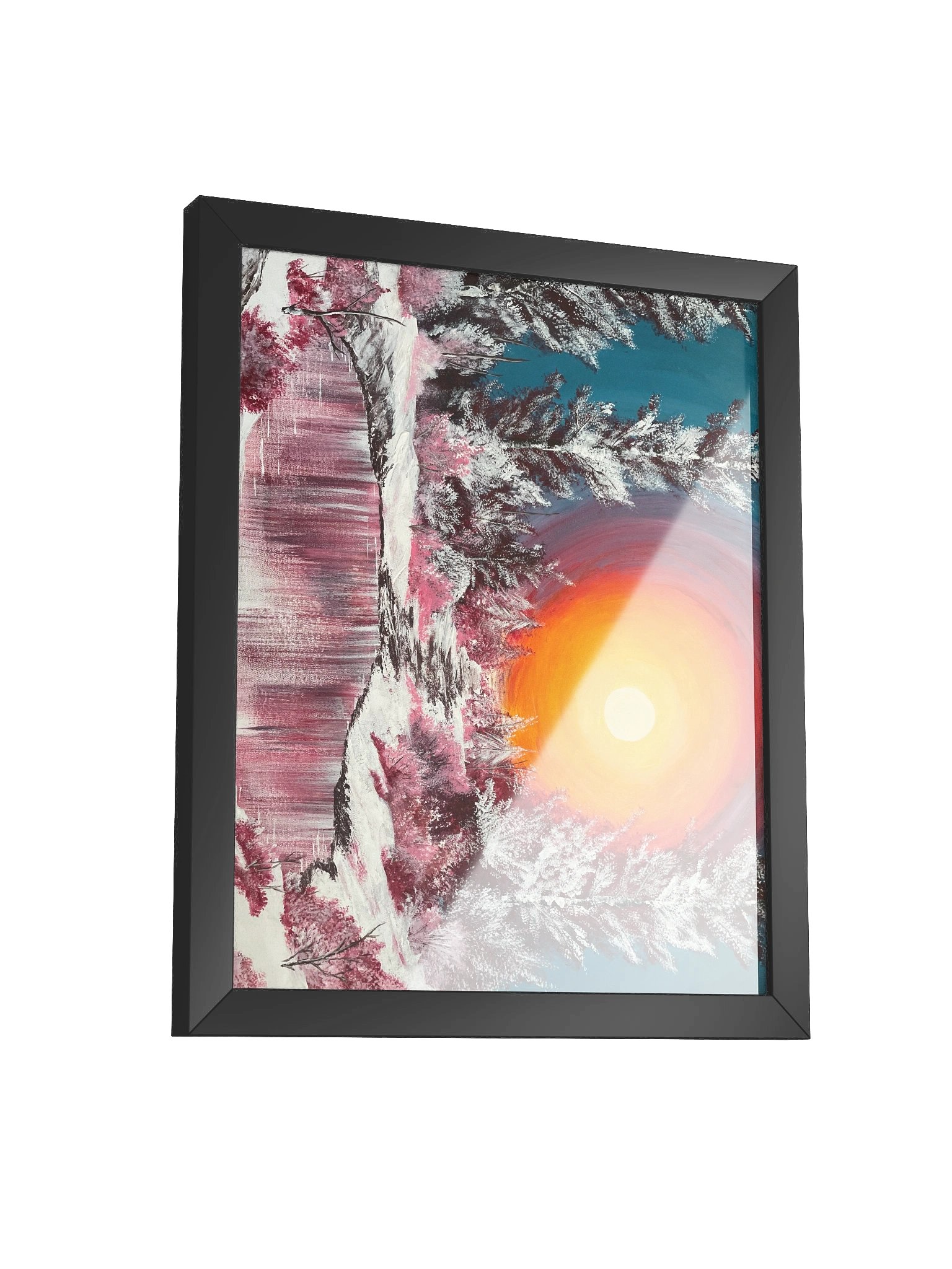 Pink Snowfall Framed Print product image (5)
