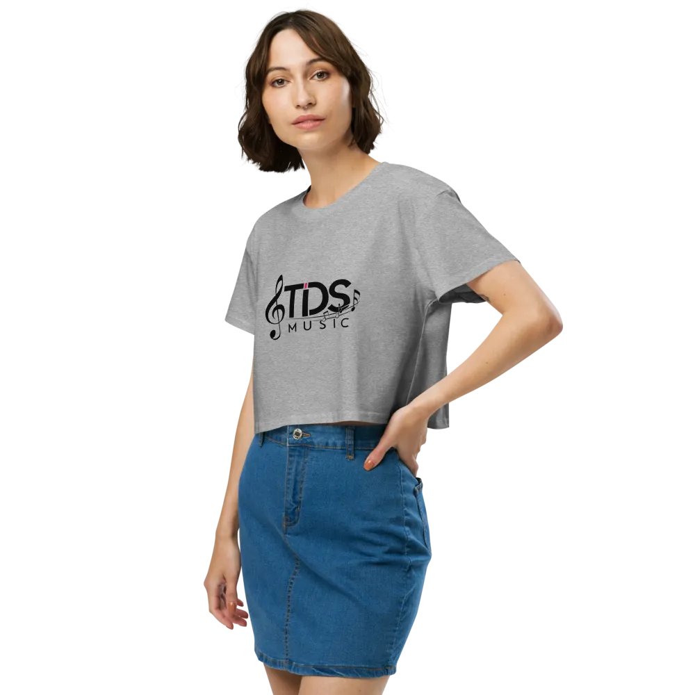 TDS Music Women's Cropped T-Shirt with Music Note Logo in Multiple Colors (XS-XL) product image (6)