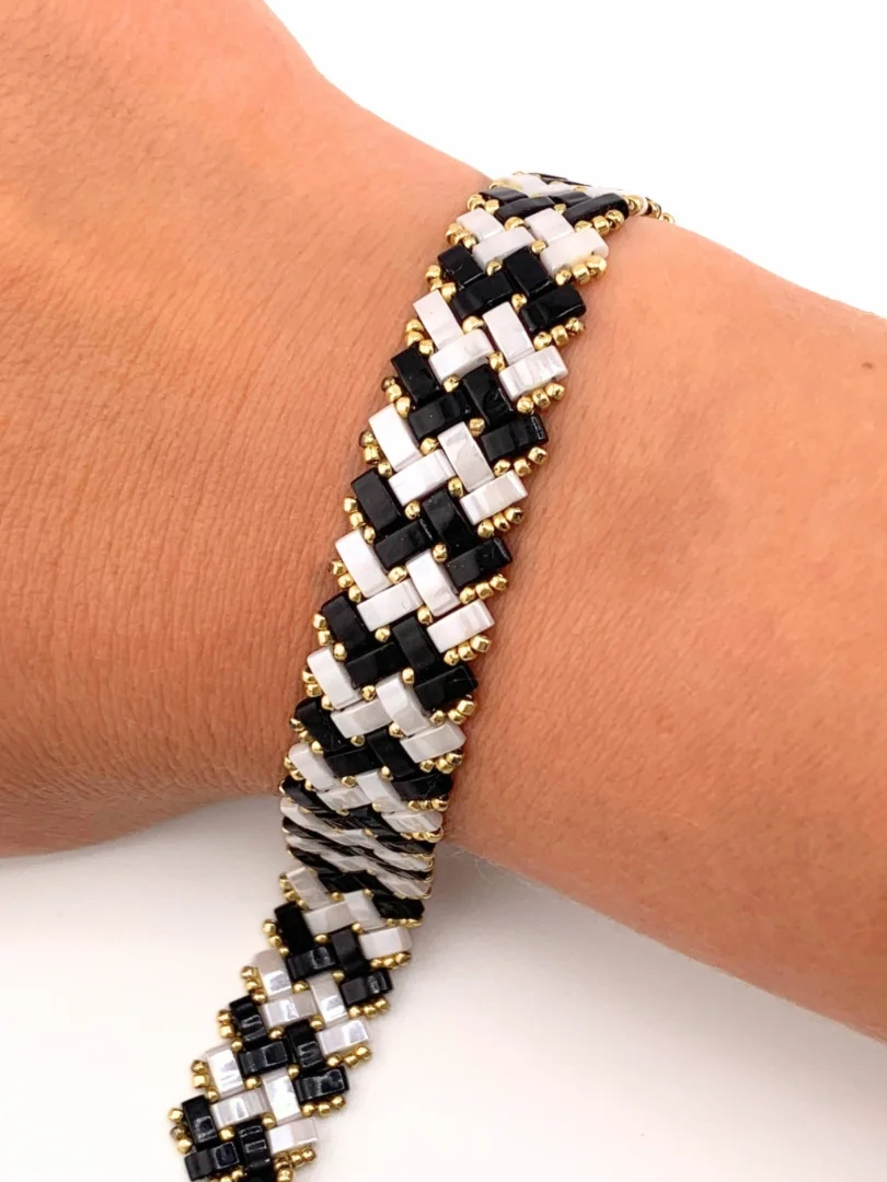 Digital Pattern - Half Tila Herringbone Bracelet product image (3)