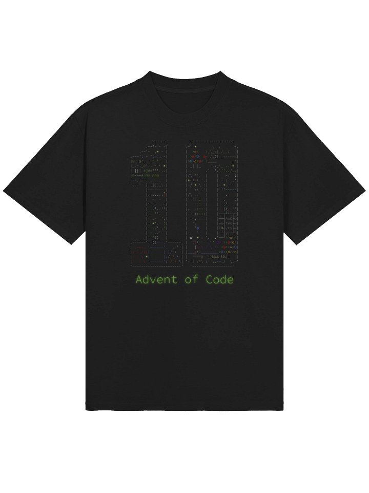 Advent of Code - AoC ten yrs - Oversized T-Shirt product image (1)