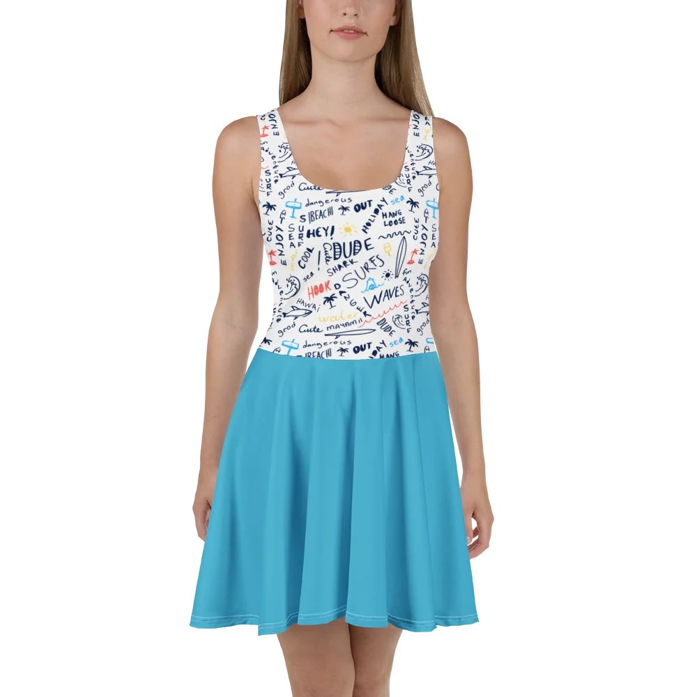 “Surf's Up” A-Line Beach Dress – Summer Swim Cover-Up product image (1)