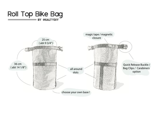 Roll Top Bike Bag PDF Sewing Guide Download product image (1)