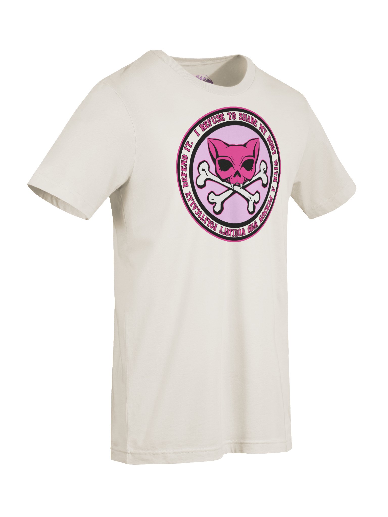 I Refuse Pink Kat Skull Shirt product image (107)