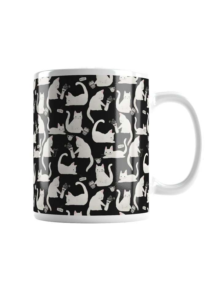 Bad Cats Knocking Stuff Over Coffee Mug, Black product image (2)