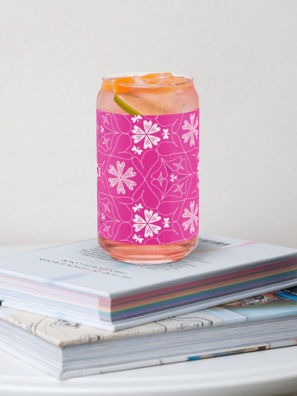 Hearts Blooming Butterfly Blossoms | Elegant Can-Shaped Glass product image (7)