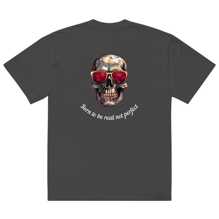 Reflective Skull Oversized Tee product image (2)