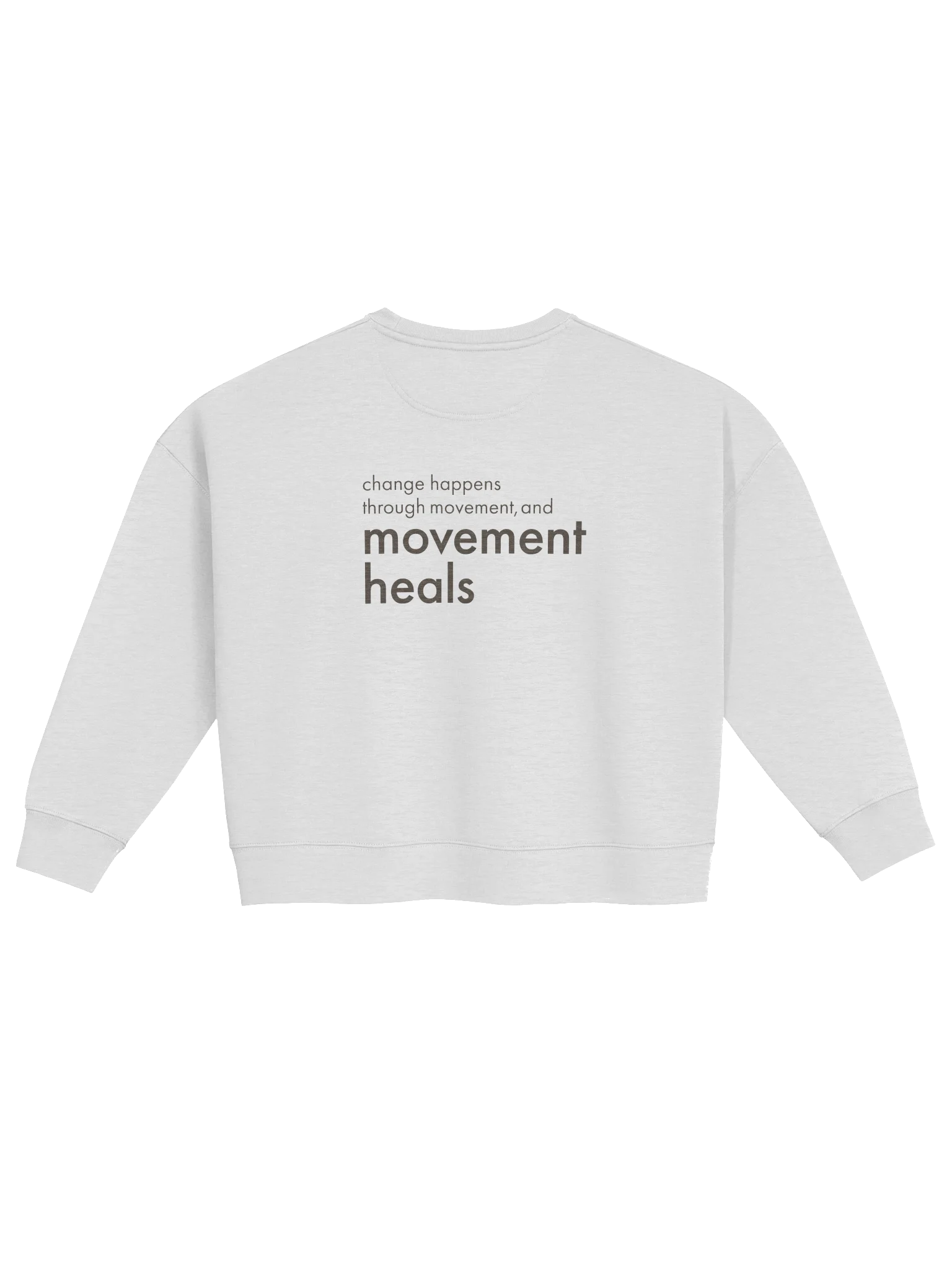 Gray Crewneck Sweatshirt "Movement Heals" product image (2)