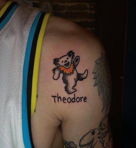 A Grateful Dead bear for Kaleb! Thank you! 🙏🩷💛🧡