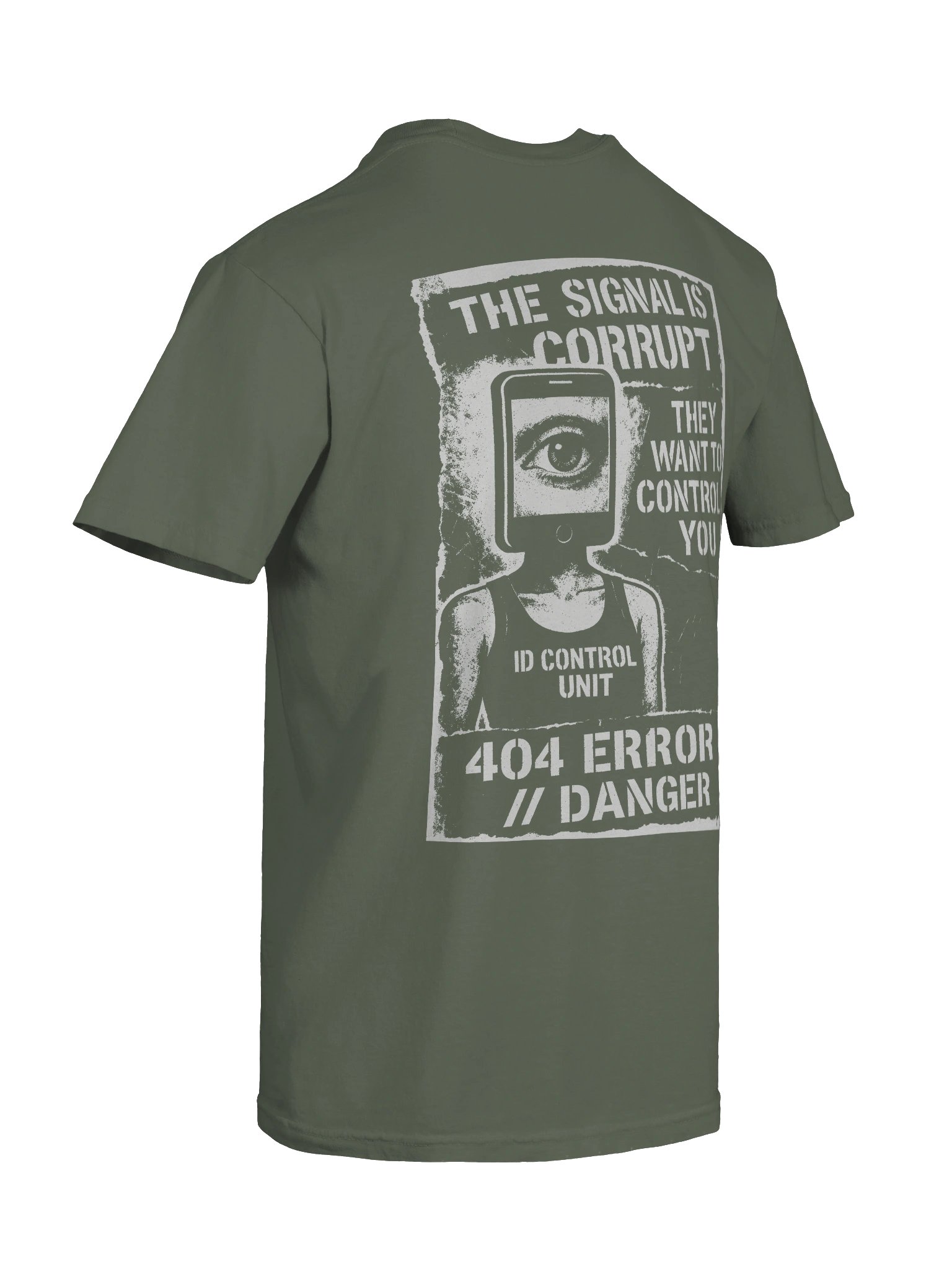 "No ID Control" // Heavyweight Vintage Tee (Back Print) product image (12)