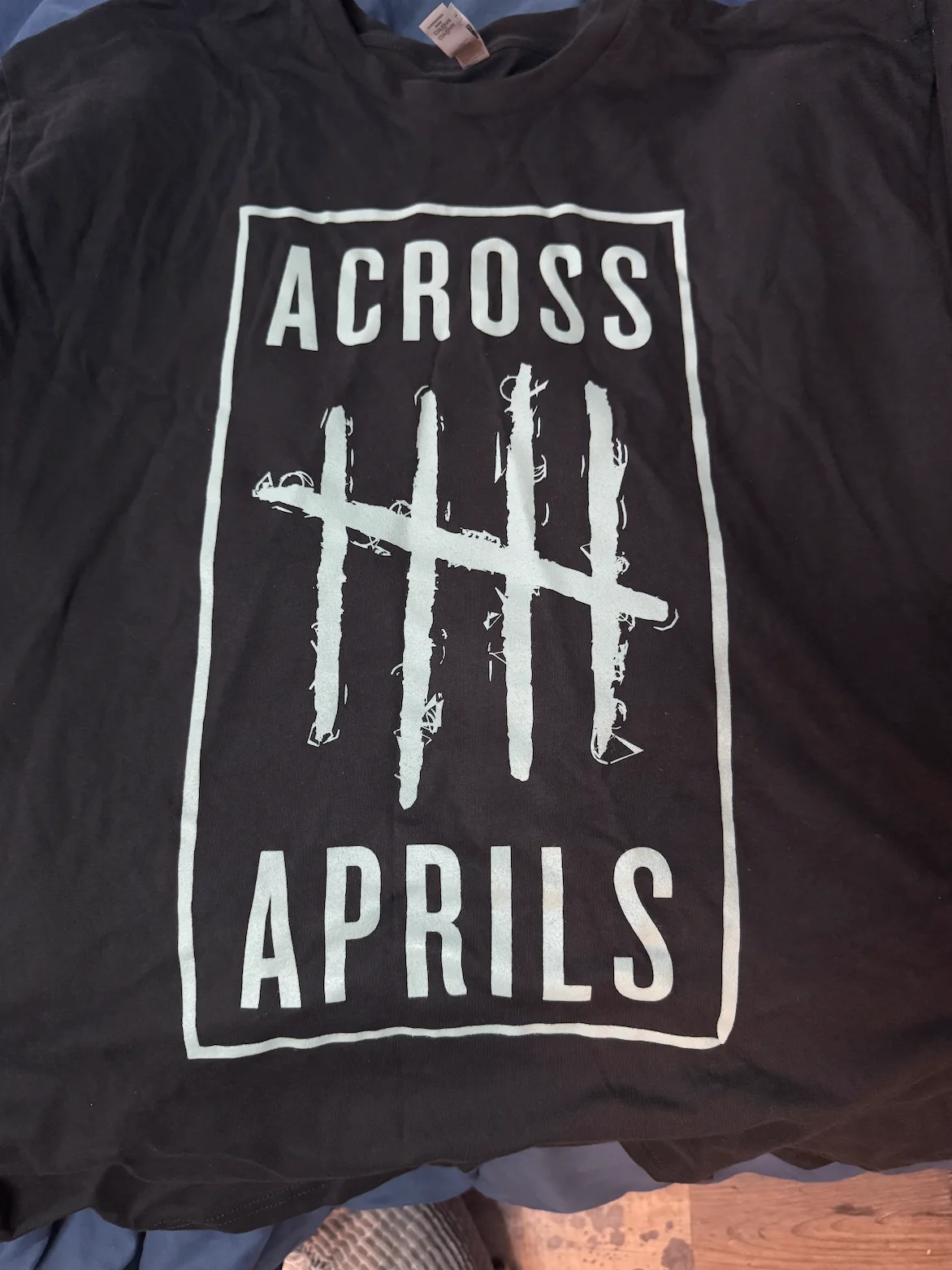 Across Five Aprils Black Tour Tally Mark Logo Shirt product image (1)
