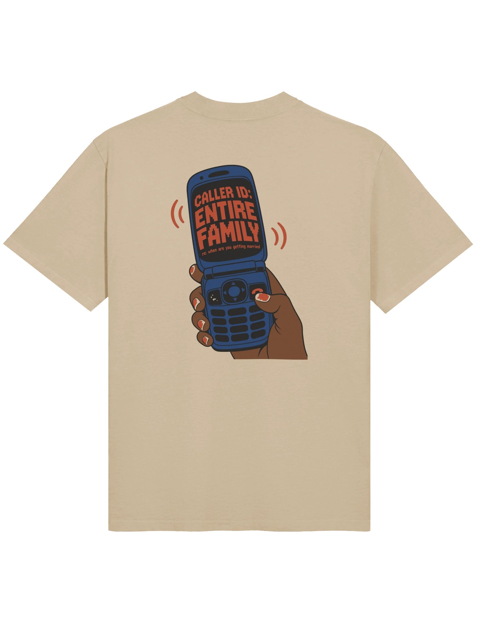 Caller Id: Entire Family (Oversized Faded Tee, Back Print) product image (2)