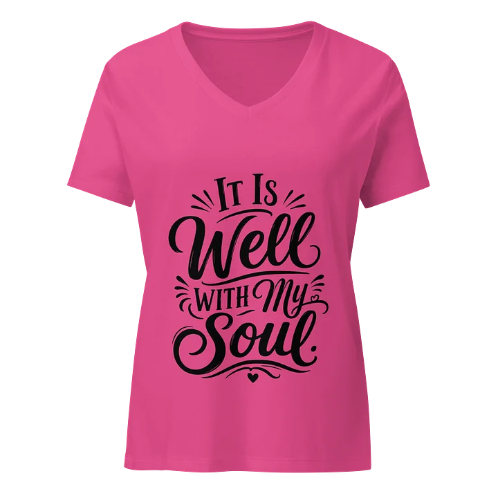 It Is Well With My Soul V-Neck Tee product image (1)
