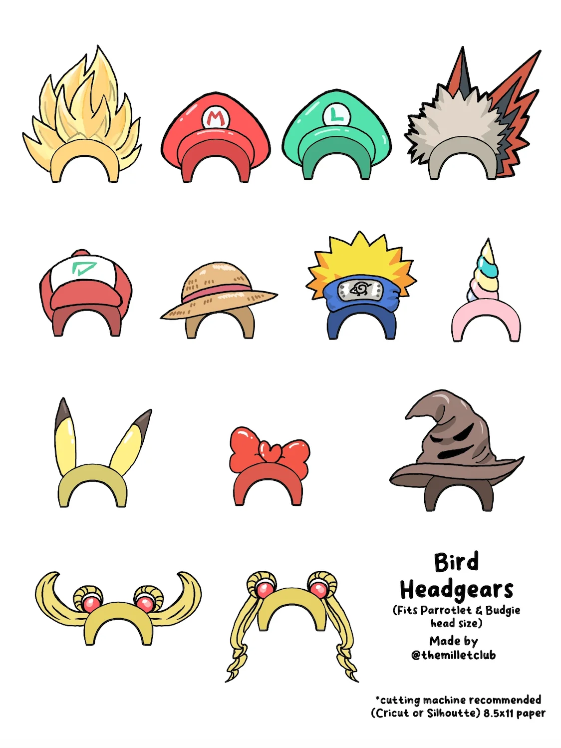 Birb Headgears Printables (2021-refurbished) product image (1)